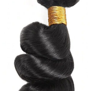 Tissage Noir Bouclé - Volume Naturel et Style Accessible