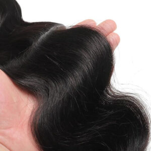 Tissage Noir Ondulé - Élégance et Volume Naturel