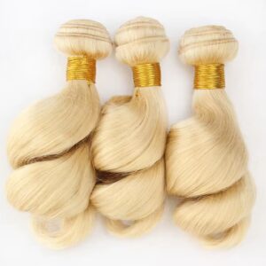 REMY HAIR LOOSE CURL BLOND 613 â 100 G.