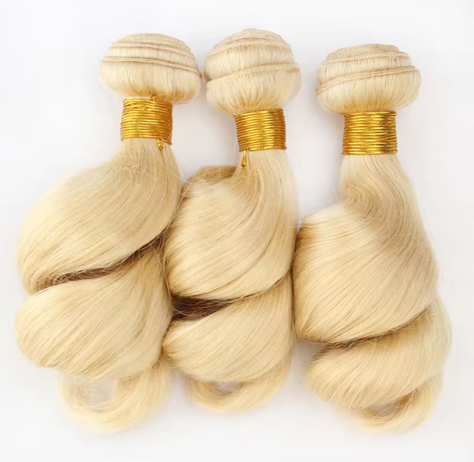 REMY HAIR LOOSE CURL BLOND 613 – 100 G.